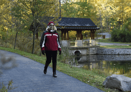 Women walking outside
