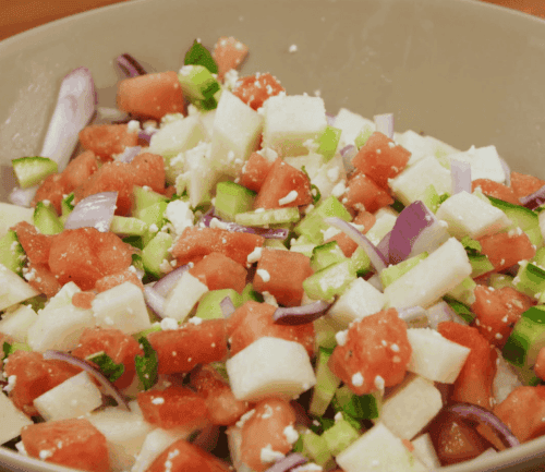 watermelon jicama and cucumber salad