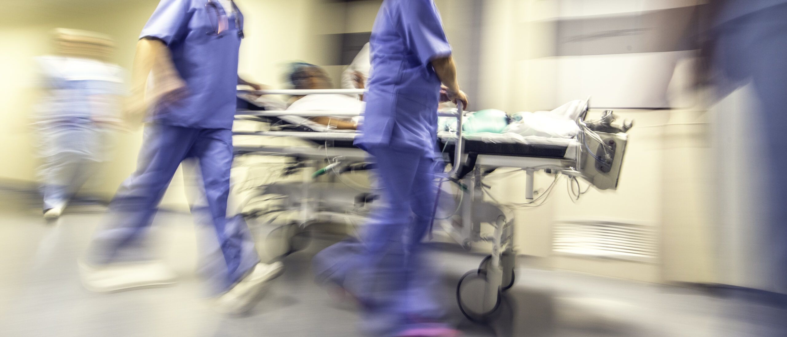 Blurred emergency in hospital