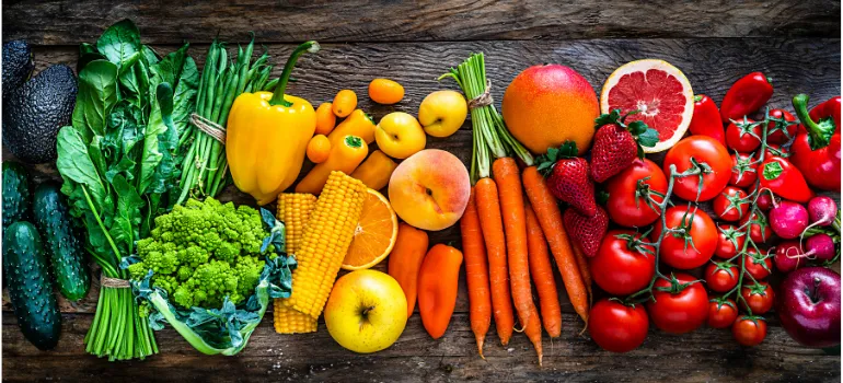 Vibrant fruit and vegetables
