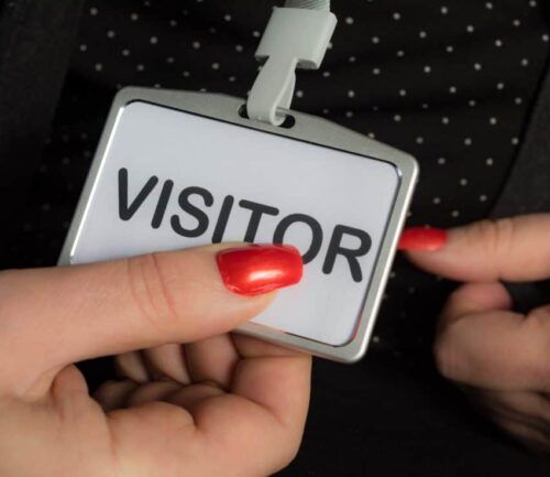 Visitor badge