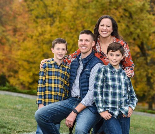 Dr. Alter with his wife and two sons