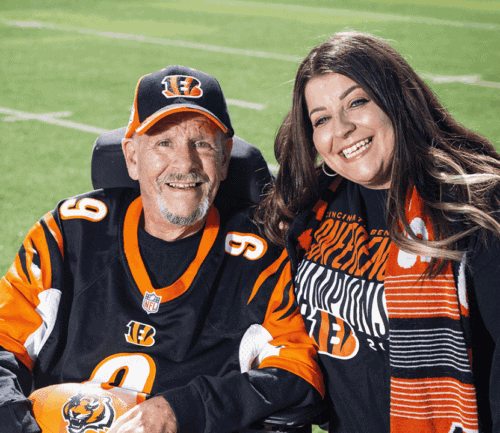 Image of Sarah and her father