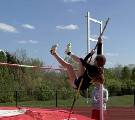 Carley Neubauer pole vaulting
