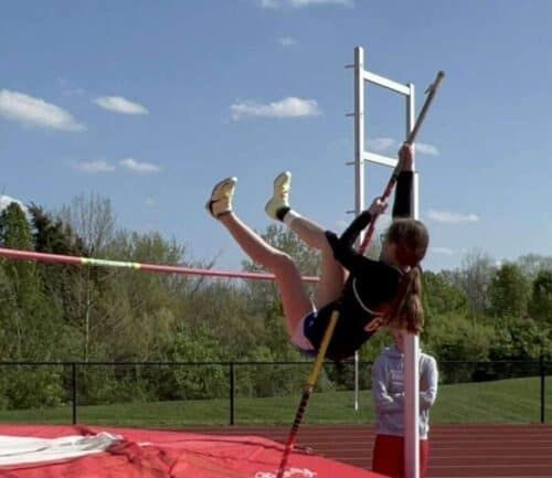 Carley Neubauer pole vaulting