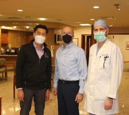 Charlie Robaina with Dr. Hahn and Dr. Schwartz