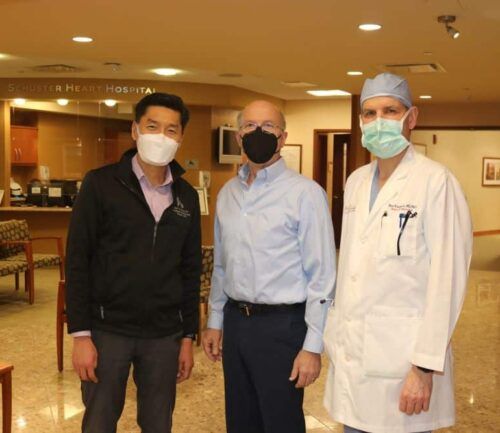 Charlie Robaina with Dr. Hahn and Dr. Schwartz
