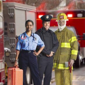 Emergency vehicles responding