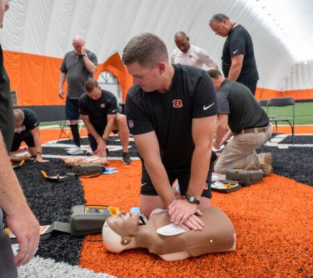 Cincinnati Bengals coaching staff takes CPR and AED training class