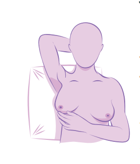 Hey, ladies! I just wanted to remind all of you that breast self-exams are  VERY important, and that you shouldn't just check yourself during breast  cancer awareness month. Here's a picture of