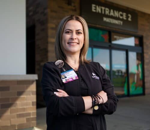 Mariola Martinez-Rosado outside Washington Township maternity center