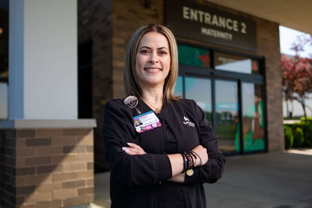 Mariola Martinez-Rosado outside Washington Township maternity center