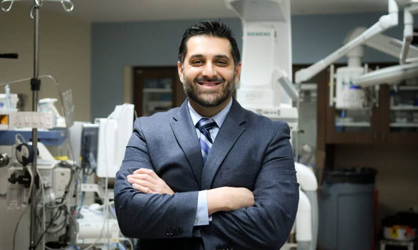Dr. Jafri in the lab
