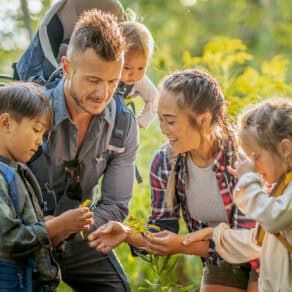 Family hiking