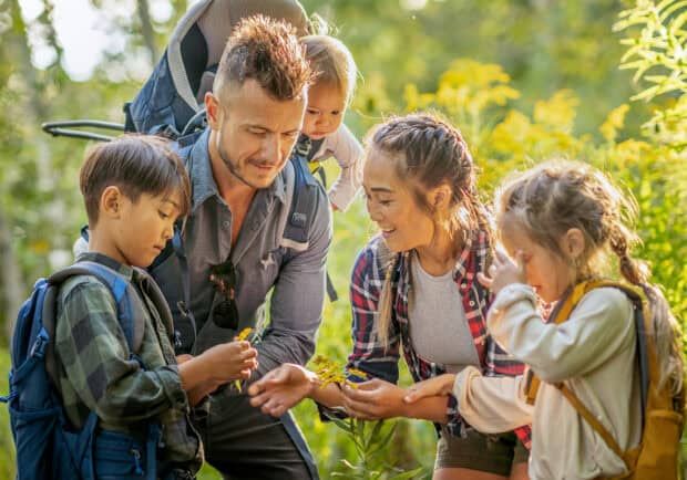 Family hiking