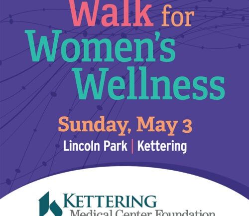 Walk for Women's Wellness event poster for Sunday May 3 at Lincoln Park Kettering