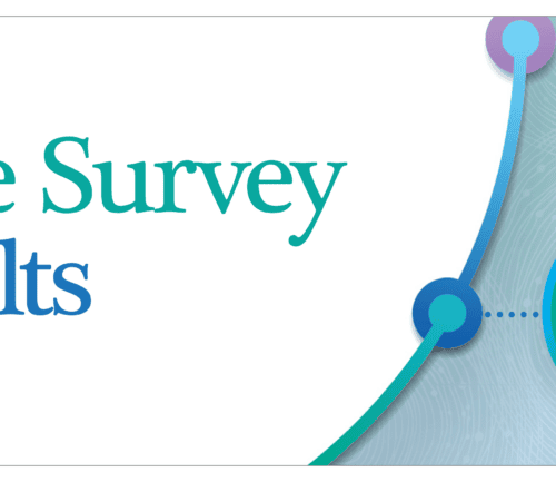 Pulse Survey Results title with medical stethoscope and brain wave graphics