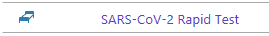 SARS-CoV-2 rapid test kit packaging or label on white background