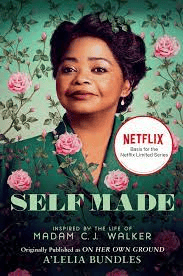 Book cover featuring Madam C.J. Walker with floral background and Netflix series badge