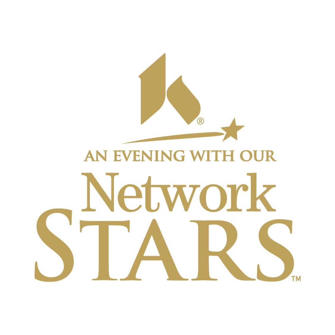 Gold logo for "An Evening with Our Network Stars" healthcare event