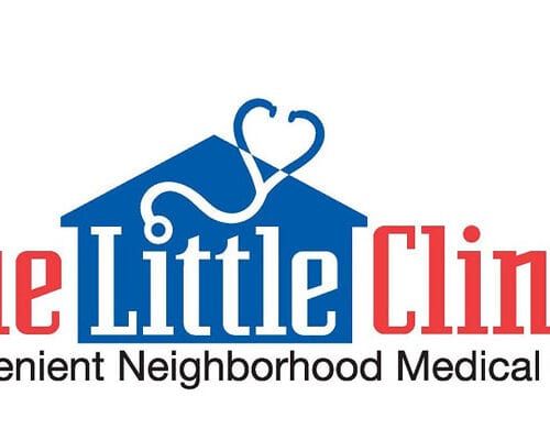 The Little Clinic logo with house icon and tagline "Convenient Neighborhood Medical Care"