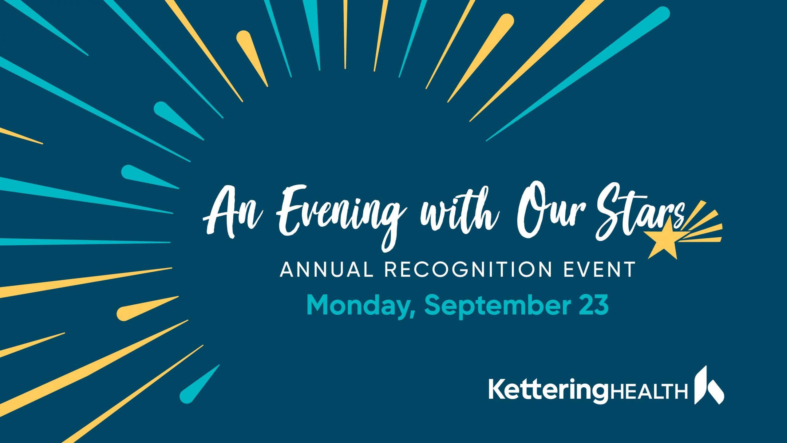 An Evening with Our Stars annual recognition event invitation for Monday September 23