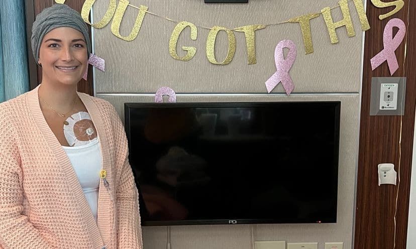 Abby Eller during her breast cancer treatment