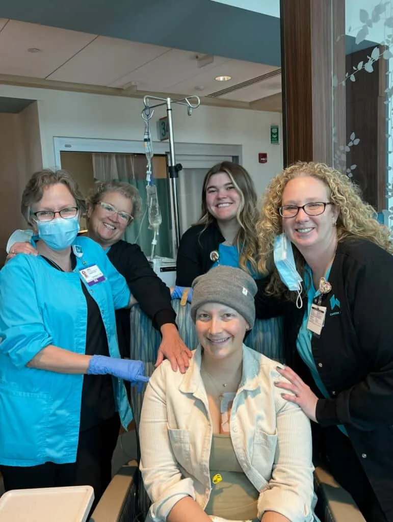 Abby Eller with her care team