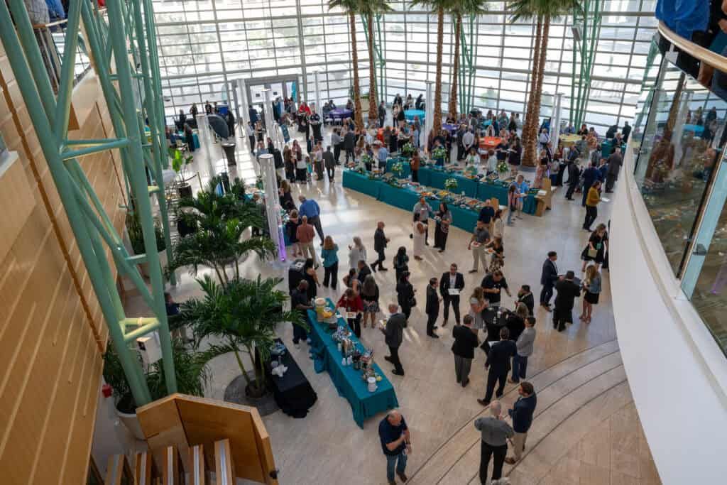 Attendees enjoying An Evening With Our Stars reception