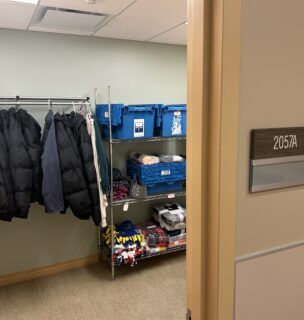Coats for a Cure Care Closet at Soin Medical Center