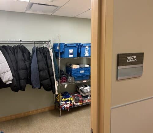 Coats for a Cure Care Closet at Soin Medical Center