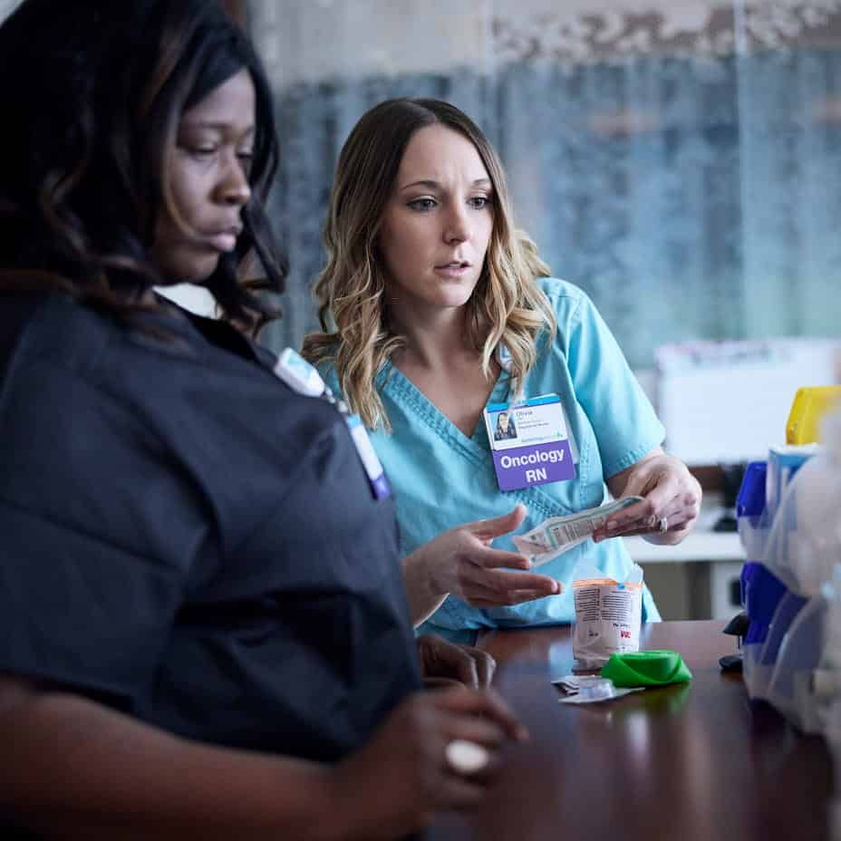 Nurses talking to each other