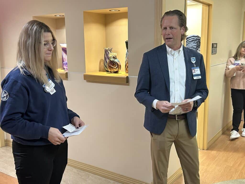 Paul Hoover standing and speaking