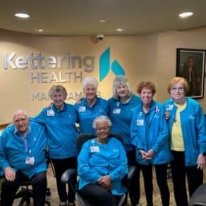 Group photo of kettering health miamisburg volunteers