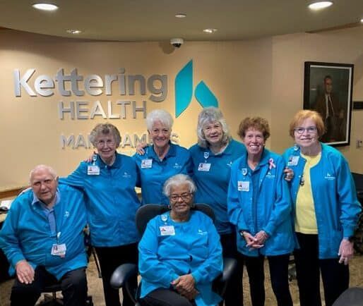 Group photo of kettering health miamisburg volunteers