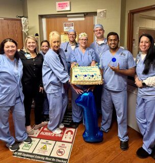 Kettering Health Urology team celebrating the first TULSA procedure