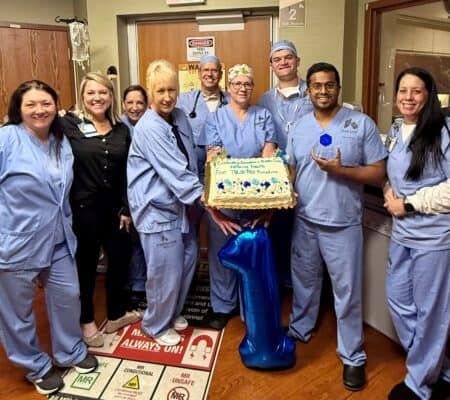 Kettering Health Urology team celebrating the first TULSA procedure