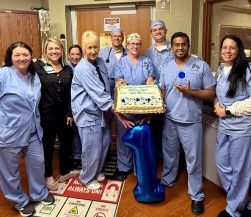 Kettering Health Urology team celebrating the first TULSA procedure