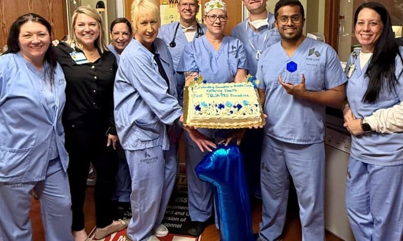 Kettering Health Urology team celebrating the first TULSA procedure