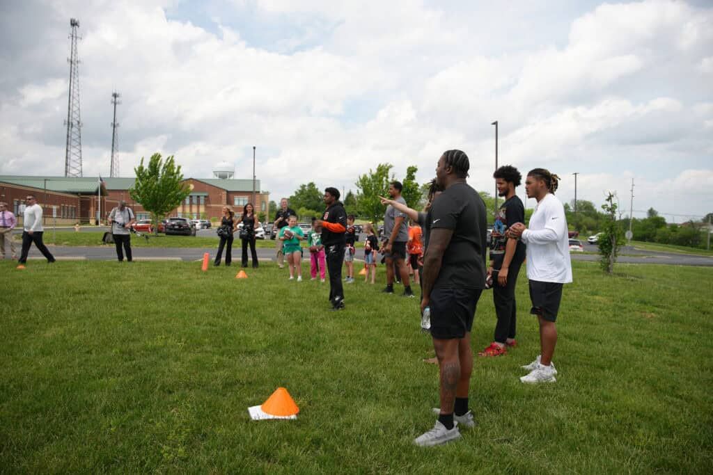 Bengals at Ridgeway Elementary in Hamilton