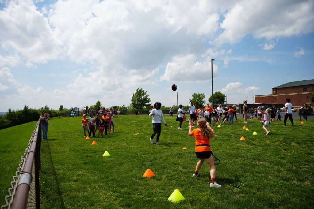 Bengals at Ridgeway Elementary in Hamilton