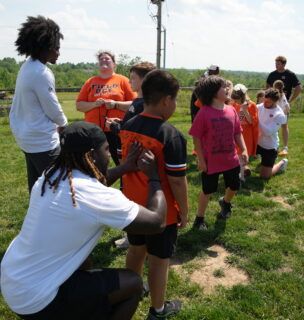 Bengals at Ridgeway Elementary in Hamilton