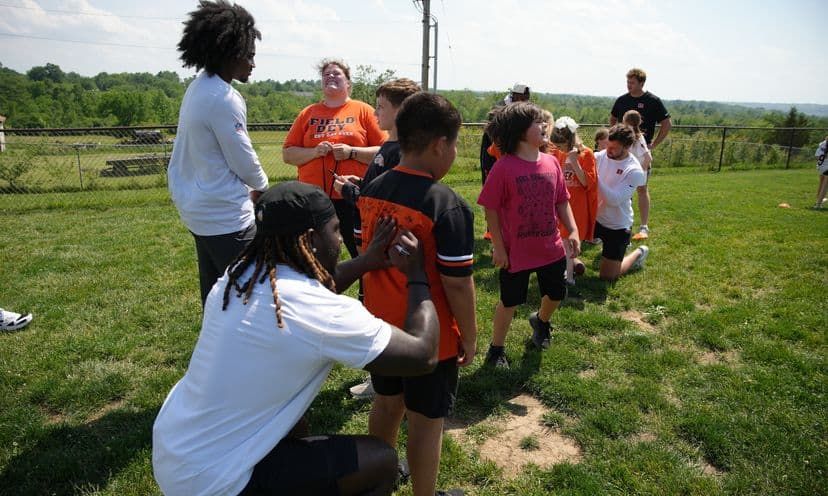 Bengals at Ridgeway Elementary in Hamilton
