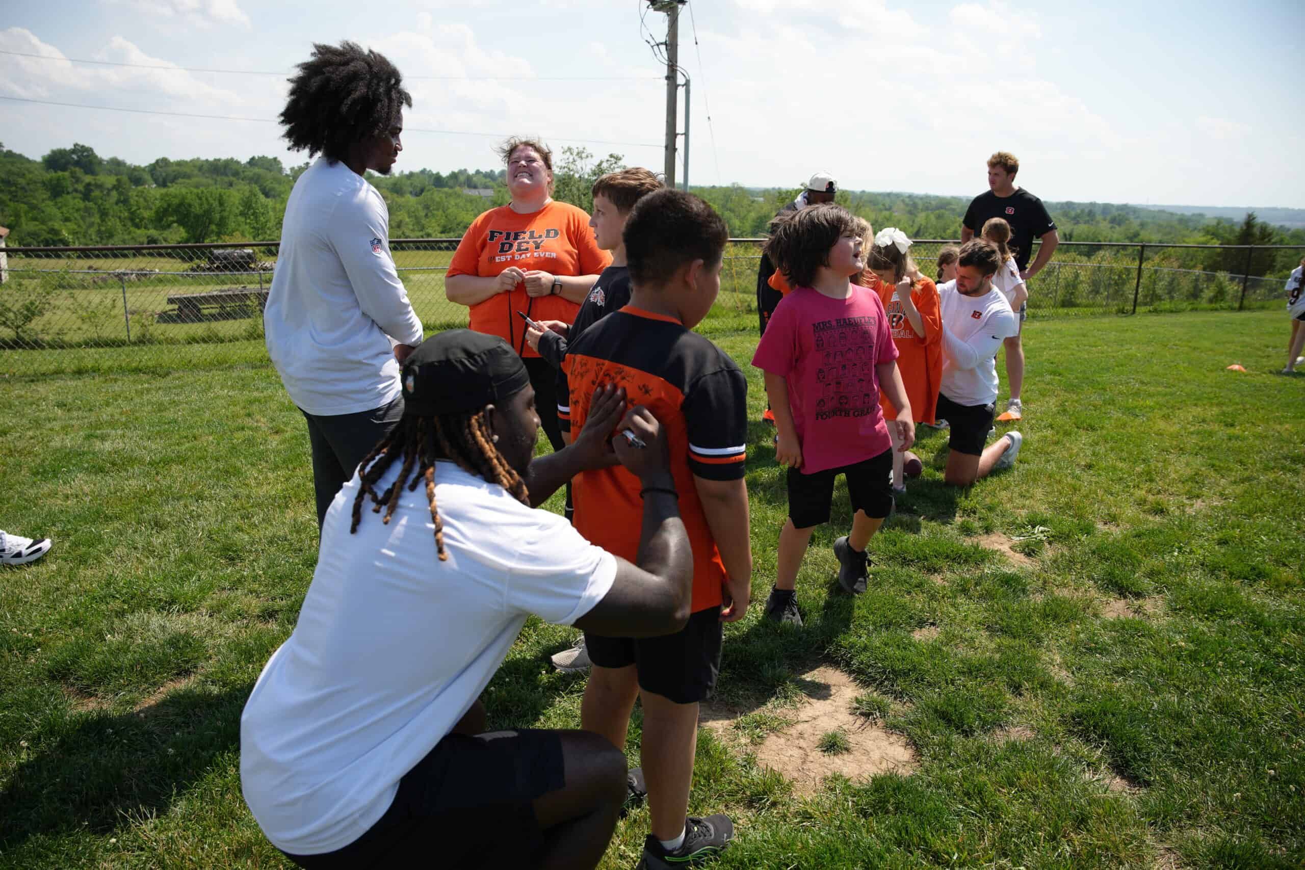 Bengals at Ridgeway Elementary in Hamilton