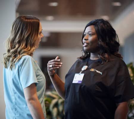 Nurses talking