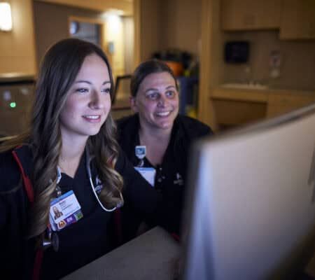 Nursing assistant with nurse