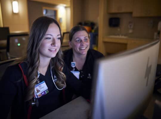 Nursing assistant with nurse