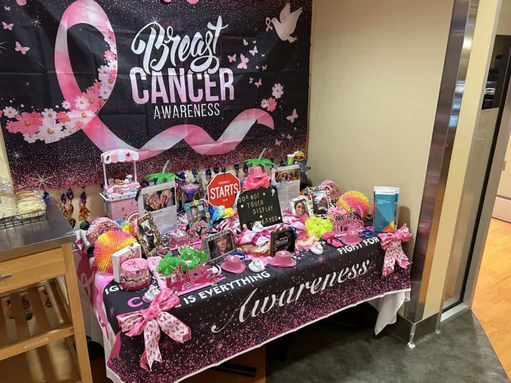 Max Richardson Breast Cancer table at KH Dayton