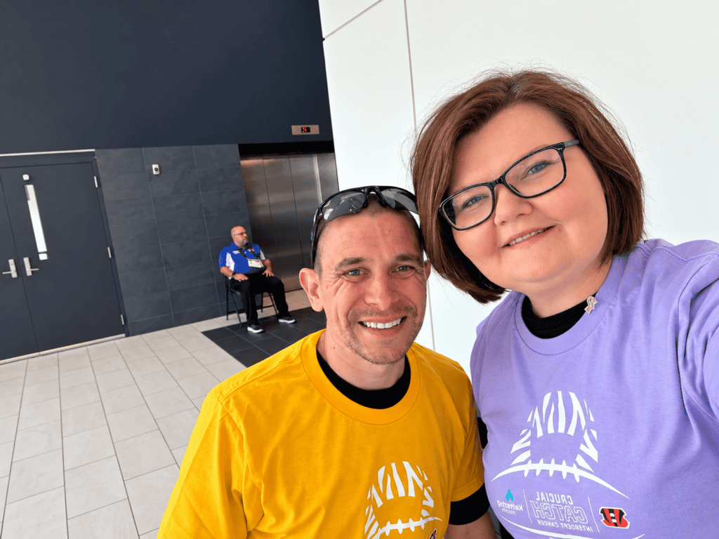 Christina Lucas, Crucial Catch volunteer, and husband